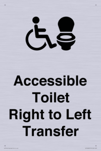 Accessible Toilet with Right to Left Transfer